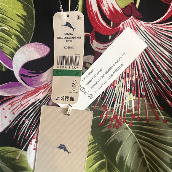Tommy Bahama ‘floral enchantment’ maxi dress NWTs size L. - Picture 4 of 11